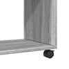 vidaXL Side Table with Wheels Grey Sonoma 70x35x60 cm Engineered Wood