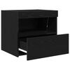 vidaXL Bedside Cabinet Black Oak 50 x 40 x 45 cm Engineered Wood