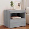 vidaXL Bedside Cabinets with LED Lights 2 pcs Grey Sonoma 50x40x45 cm
