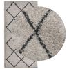vidaXL Shaggy Rug PAMPLONA High Pile Modern Beige and Anthracite 100x200 cm
