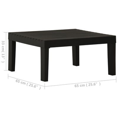 vidaXL Garden Lounge Table Plastic Grey