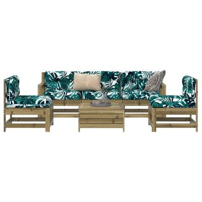 vidaXL 6 Piece Garden Sofa Set Solid Wood Douglas Fir