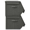 vidaXL Stackable Storage Box Set of 3 Pieces Fabric Anthracite