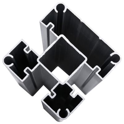 vidaXL Fence Panel Set WPC 526x186 cm Black