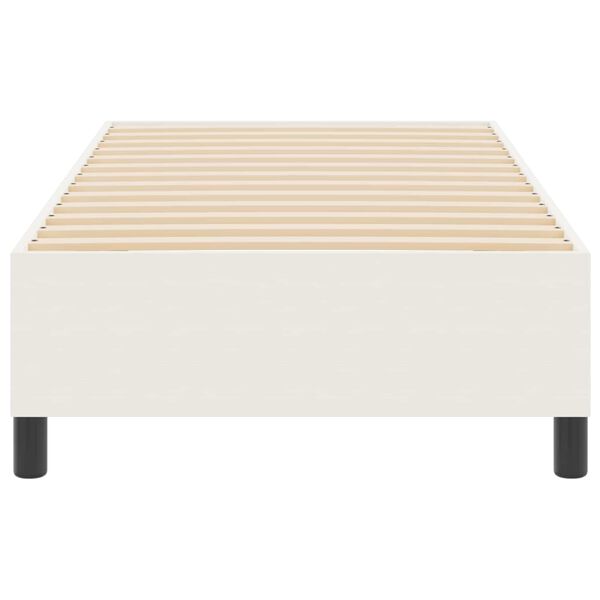 vidaXL Platform Bed Frame Cream 90 x 200 cm Fabric