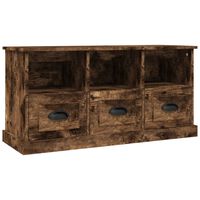 vidaXL TV Cabinet Smoked Oak 100x35x50 cm Engineered Wood