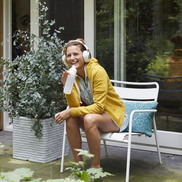 Capi Planter Nature Row Square 40x40 cm Ivory KRWI903