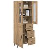 vidaXL Highboard with Drawer 2 pcs Artisan Oak Engineered Wood