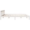 vidaXL Extra Long Bed Frame without Mattress White 200x210 cm Solid Wood Pine