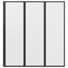 vidaXL Shower Screen Folding Black 132 x 2 x 140 cm Aluminium and PP