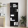 vidaXL Bookshelf Black Oak 60 x 24 x 176 cm Engineered Wood