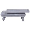 vidaXL Coffee Table Grey 90x50x40 cm Solid Mahogany Wood