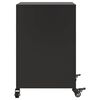 vidaXL Bedside Cabinet Black 36x39x59 cm Steel