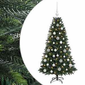 vidaXL Artificial Christmas Tree with Bauble 120 cm 150 LEDs
