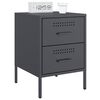 vidaXL Bedside Cabinets 2 pcs Anthracite 36x39x50.5 cm Steel