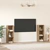 vidaXL TV Cabinet Set Wall-mounted 2 pcs Artisan Oak 107 x 35 x 37 cm