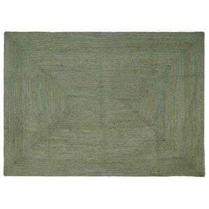 vidaXL Area Rug Olive Green 160 x 230 cm Jute