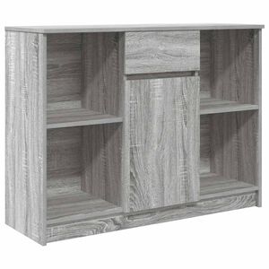 vidaXL Sideboard with Drawer Grey Sonoma 101x35x76 cm Engineered Wood
