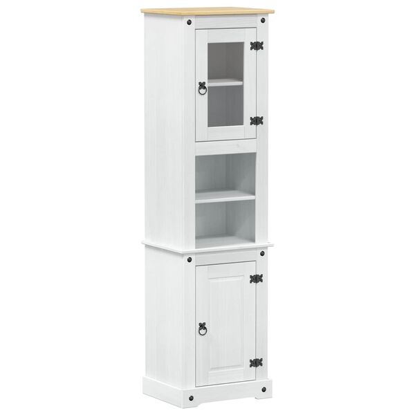 vidaXL Bathroom Cabinet White 50 x 40 x 185 cm Solid Pine Wood