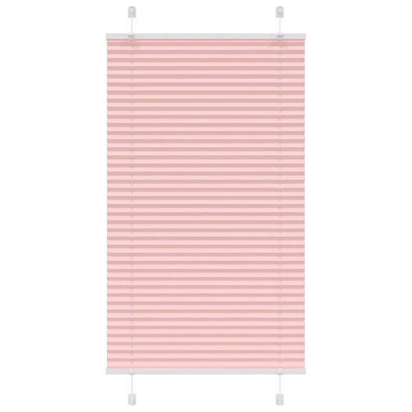 vidaXL Pleated Blind Pink 80x100 cm Fabric Width 79.4 cm Polyester