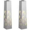 vidaXL Solar LED Pathway Light 2 pcs Warm White 18 x 18 x 80 cm