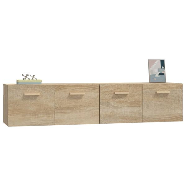 vidaXL Wall Cabinets 2 pcs Sonoma Oak 80x35x36.5 cm Engineered Wood