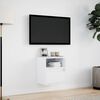 vidaXL TV Wall Cabinet with LED Lights White 41x31x45 cm