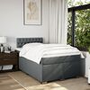 vidaXL Box Spring Bed with Mattress Dark Grey 120x190 cm Fabric