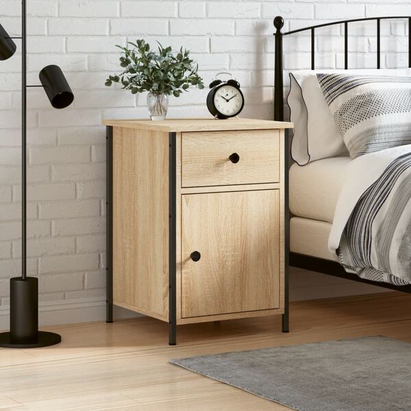 vidaXL Bedside Cabinet Sonoma Oak 40x42x60 cm Engineered Wood