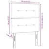 vidaXL Headboard with Headboard Light Grey 80 cm Faux Leather