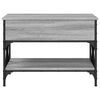 vidaXL Coffee Table Grey Sonoma 70x50x50 cm Engineered Wood and Metal