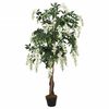vidaXL Artificial Wisteria Tree 1260 Leaves 180 cm Green and White