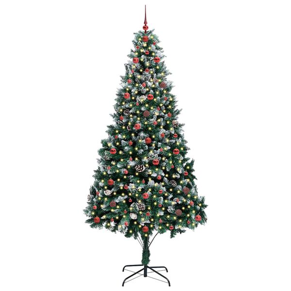 vidaXL Artificial Christmas Tree with 300 LEDs with Stand Green 240 cm