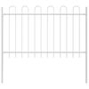 vidaXL Garden Fence 3 pcs White 5.1 x 1 m Powder-coated Steel
