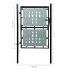 vidaXL Black Single Door Fence Gate 100x175 cm