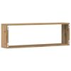 vidaXL Wall Shelf 2 pcs Artisan oak 80 x 15 x 26 cm Engineered wood