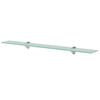 vidaXL Floating Shelf | Clear | Tempered safety glass, Zinc alloy | 80x10 cm
