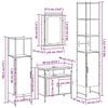 vidaXL Bathroom Furniture Set with Door 4 pcs Old wood Engineered wood