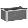 vidaXL Garden Raised Bed Grey 50 x 30 x 22 cm WPC and Aluminium