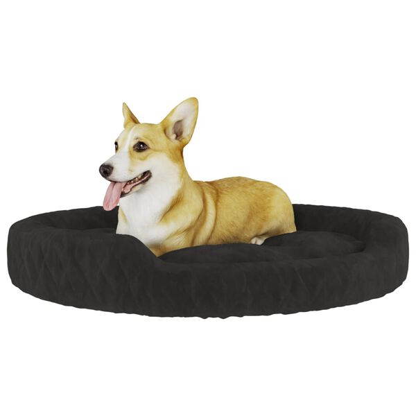 vidaXL Dog Bed Black 70x55x23 cm Plush