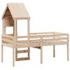 vidaXL High Sleeper Bed without Mattress 90x190 cm Single Solid Wood Pine