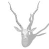 vidaXL Wall Mounted Gazelle's Head Decoration Aluminium Silver 33 cm