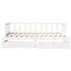 vidaXL Daybed with Trundle and Drawers without Mattress White 80x200 cm