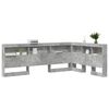 vidaXL Storage Headboard Concrete Grey 120 cm Engineered Wood