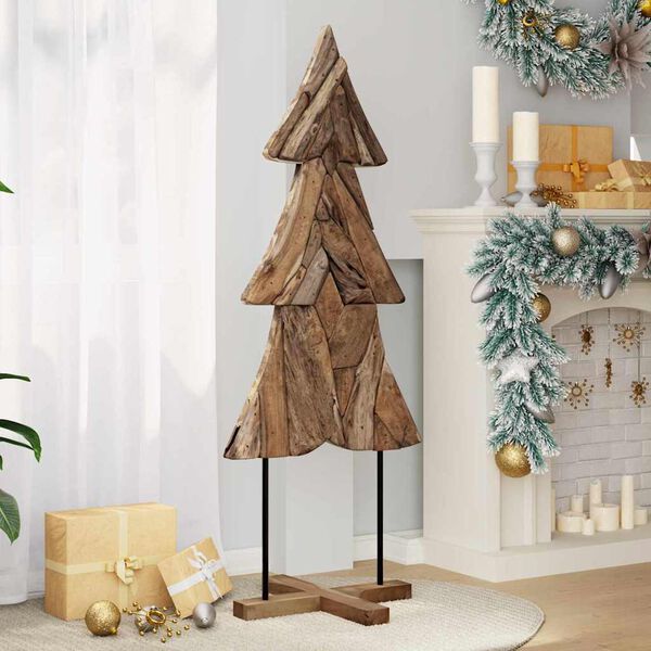 vidaXL Christmas Tree with Stand Brown 150 cm Solid teak wood
