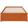 vidaXL Bed Frame with Drawer with Storage 3 pcs Wax Brown Pine Wood