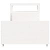 vidaXL Bed Frame without Mattress White 100x200 cm Solid Wood Pine