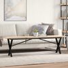 vidaXL Coffee Table X-Frame 160x40x45.5 cm Solid Wood Pine and Steel