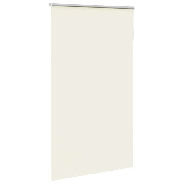 vidaXL Roller Blind Blackout Off White 130x210 cm Fabric Width 126.6 cm Polyester