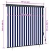 vidaXL Outdoor Roller Blind 160x250 cm Blue and White